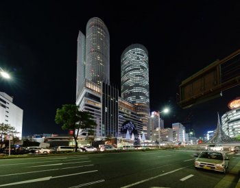 Twin Tower, Nagoya, Japan panorama